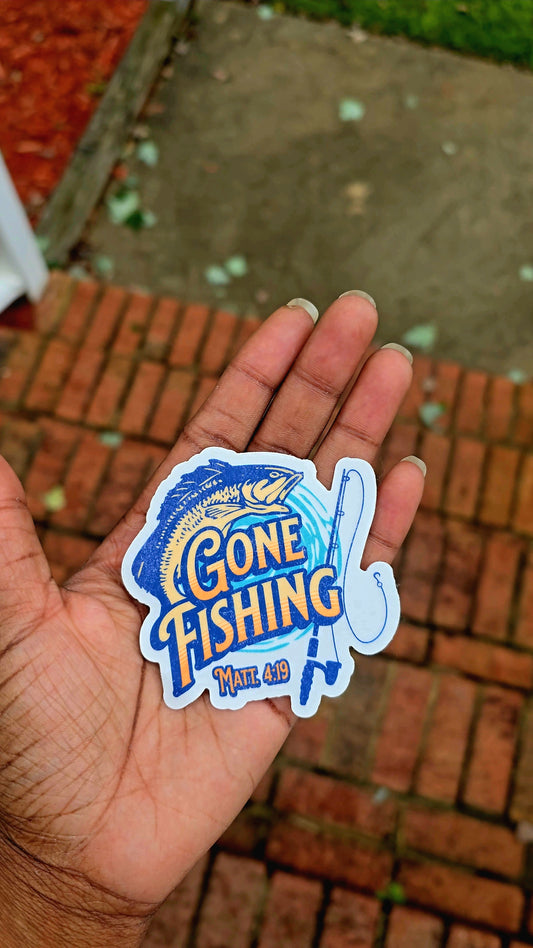 Gone Fishing Sticker