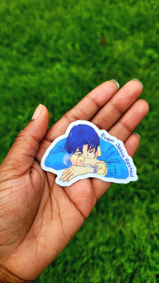 Even Jesus Rested Sticker