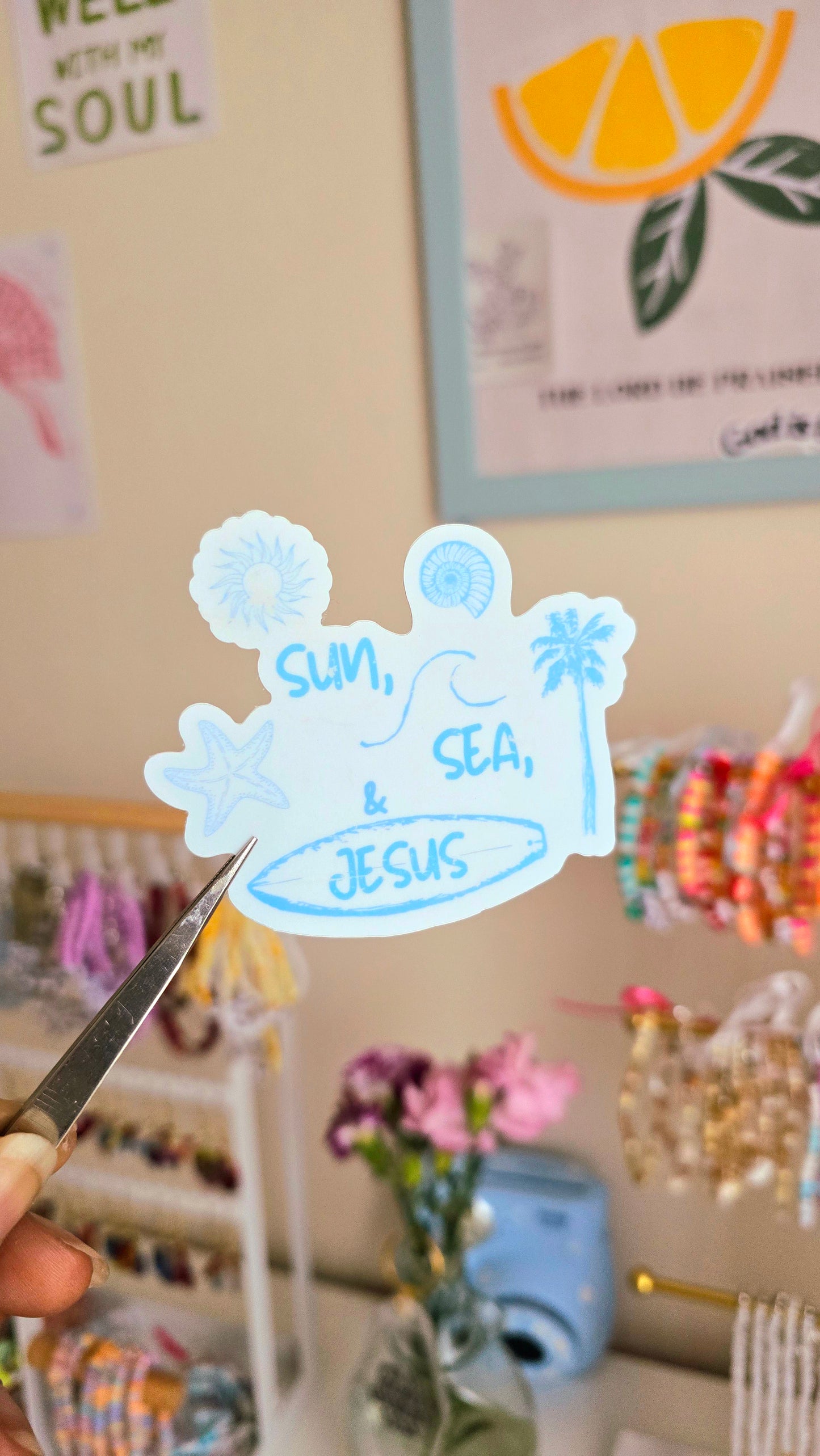 Sun, Sea & Jesus Sticker